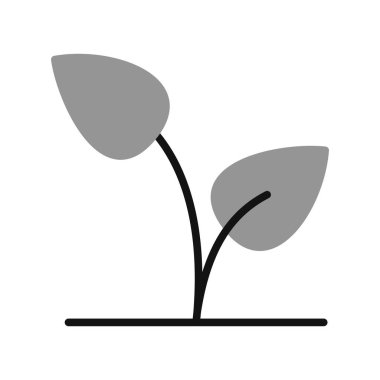 bitki simgesi, vektör illüstrasyonunu terk eder