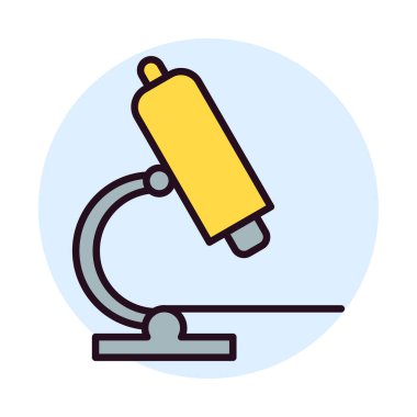 Mikroskop simgesi vektör çizimi