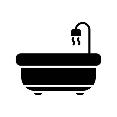 Küvet ikonu vektör illüstrasyonu