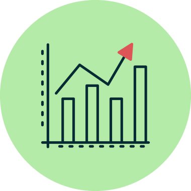 grafik, diyagram simgesi vektör çizimi
