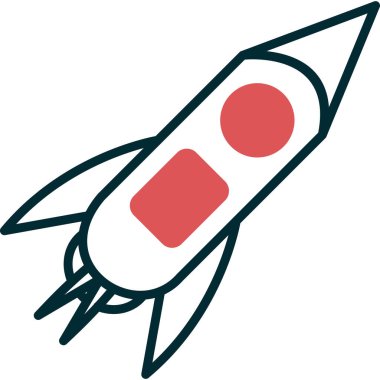 Roket ikonu. Basit tasarım