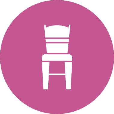 Sandalye Simgesi, vektör illüstrasyonu