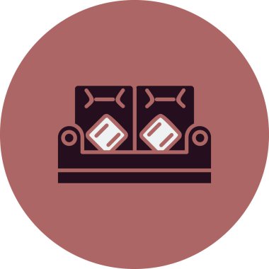 Koltuk simgesi, vektör illüstrasyonu