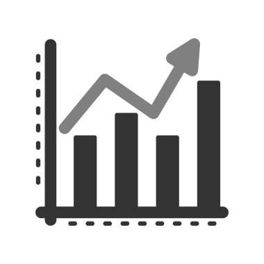 grafik, diyagram simgesi vektör çizimi
