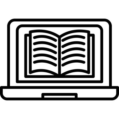 çevrimiçi öğrenme simgesi vektör illüstrasyonu