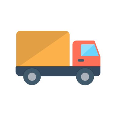 dağıtım kamyonu ikonu vektör çizimi