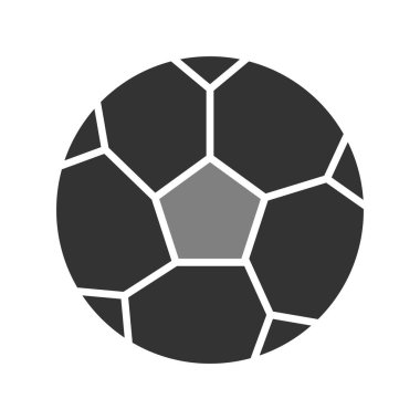 Futbol topu ikonu. Düz dizayn. vektör illüstrasyonu. 