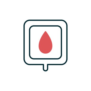 Kan Torbası simgesi, vektör çizimi