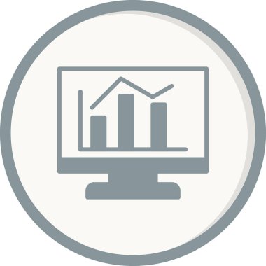 Diyagram grafik simgesi, vektör illüstrasyonu