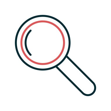 Arama sembolü, büyütme cam çizgi simgesi tasarımı, vektör illüstrasyonu 