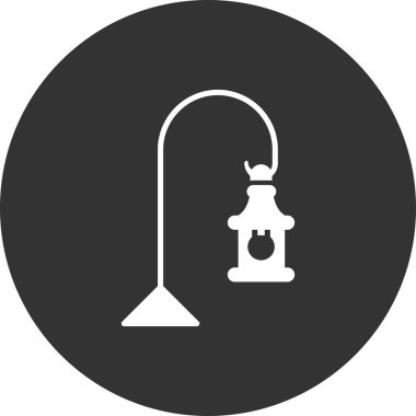 Lamba simgesi, vektör illüstrasyonu, sokak feneri 