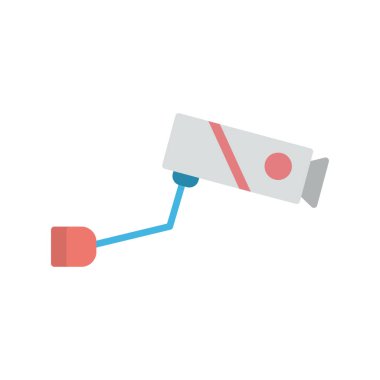 Video denetleyici ve gözetleme paneli vektör illüstrasyonlu kapalı devre kamera