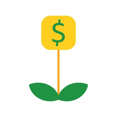 Dolar sembollü yatırım işareti, vektör illüstrasyon tasarımı