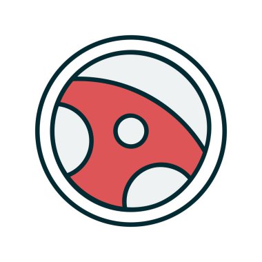 Bir direksiyon simgesinin vektör çizimi. 