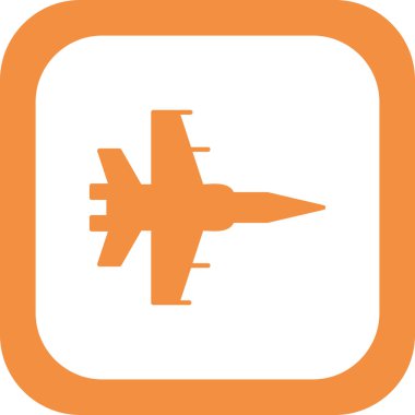 Fighter Jet ikon vektör çizimi