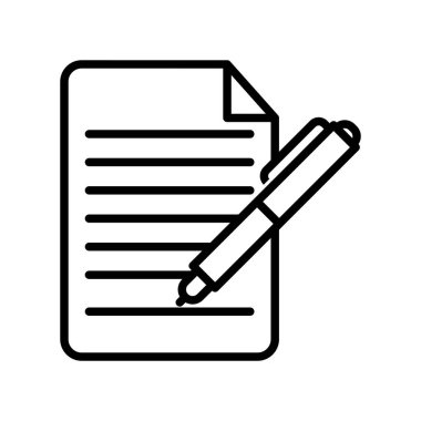 not ve kalem vektör illüstrasyonu