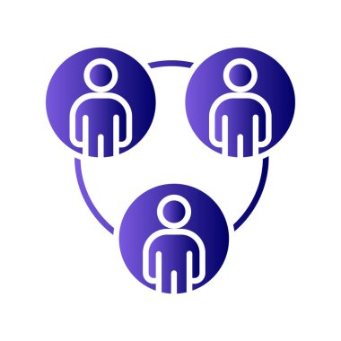 Takım çalışması simgesi vektör illüstrasyonu