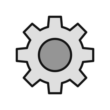 Cog simgesi vektör illüstrasyonu