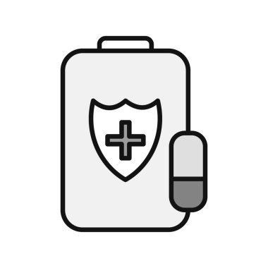 Tıbbi Tabletler ikonu. vektör illüstrasyonu