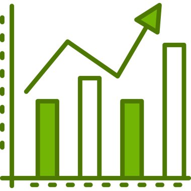 grafik, diyagram simgesi vektör çizimi