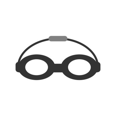 Yüzen gözlük. Web simgesi gözlüğün basit illüstrasyonuName