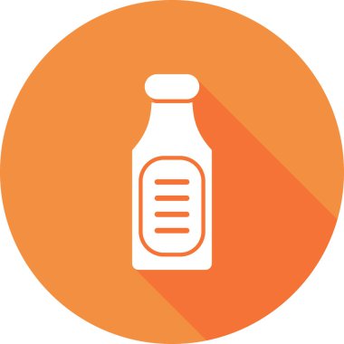 süt şişesi simgesi, vektör illüstrasyonu