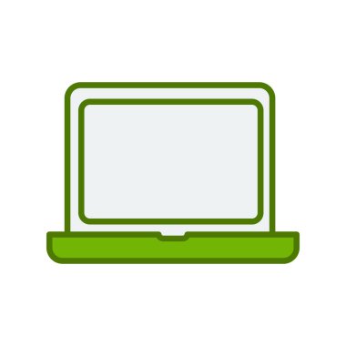 Dizüstü bilgisayar simgesi vektör çizimi