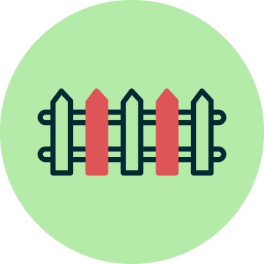 çit simgesi vektör illüstrasyonu