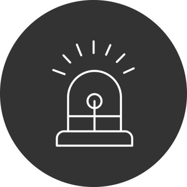 Siren simgesi, vektör çizimi