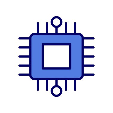 işlemci vektör simgesi, modern basit tasarım, işlemci çipi
