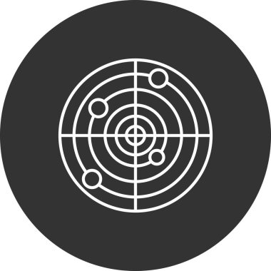 radar simgesi vektör illüstrasyonu