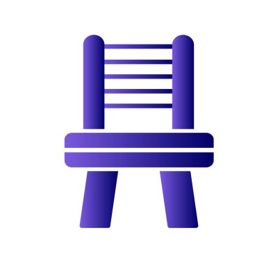 Salon sandalyesi simgesi, vektör illüstrasyonu