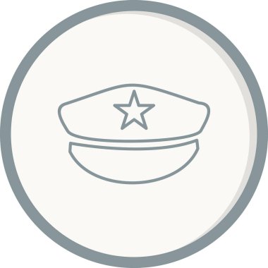 Polis şapkası simgesinin vektör illüstrasyonu