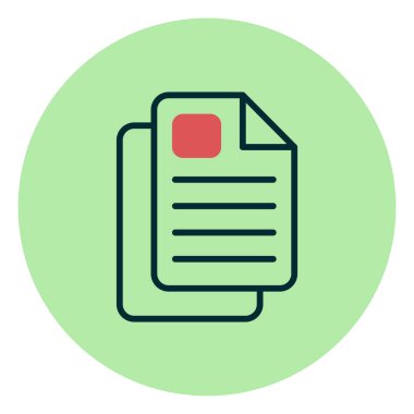 belge simgesi, illüstrasyon. düz tasarım biçimi.