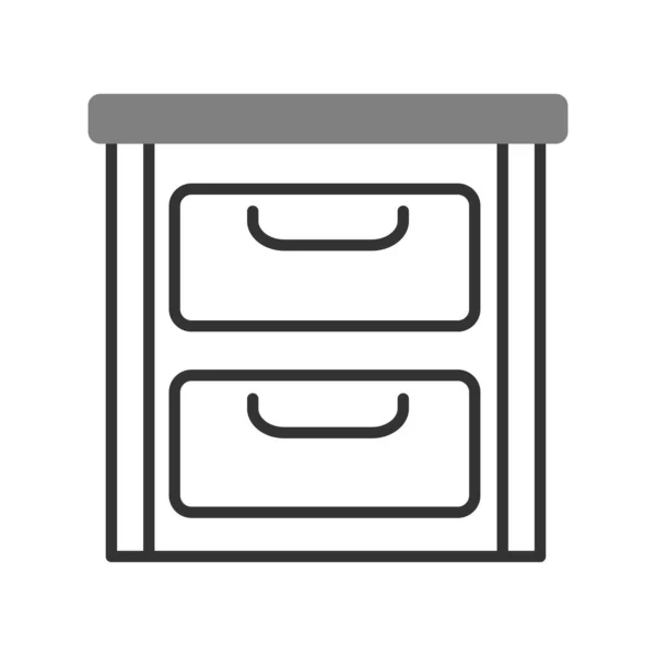 Vector Illustration Drawers Icon — ストックベクタ