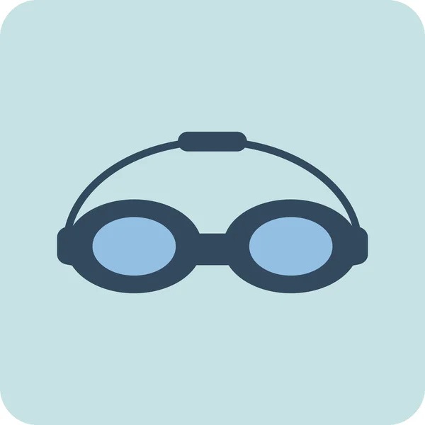 Plavecké Brýle Webová Ikona Jednoduchá Ilustrace Brýlí — Stockový vektor