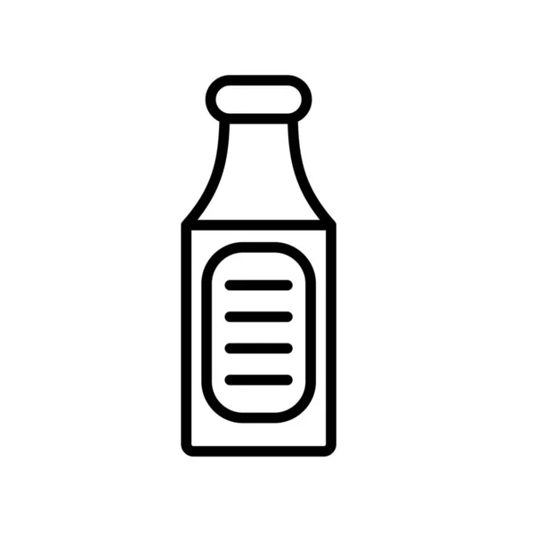 Ikona Butelki Mleka Ilustracja Wektora — Wektor stockowy