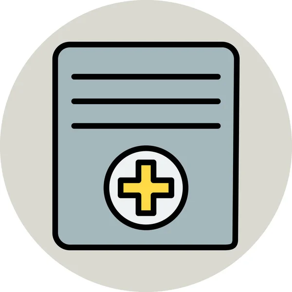 Archivo Médico Icono Vector Ilustración — Archivo Imágenes Vectoriales