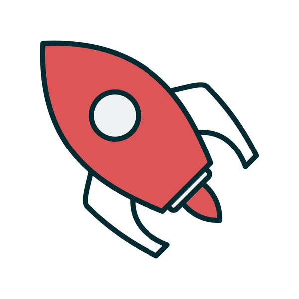 Raket Icoon Eenvoudig Ontwerp — Stockvector