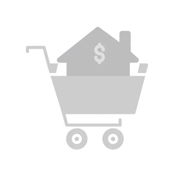 Online Property Icon Vector Illustration — 스톡 벡터