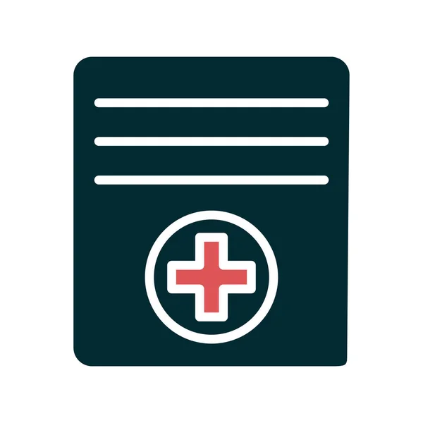 Archivo Médico Icono Vector Ilustración — Archivo Imágenes Vectoriales