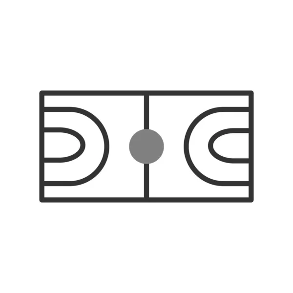 Het Pictogram Van Het Hof Van Basketbal Vectorillustratie — Stockvector