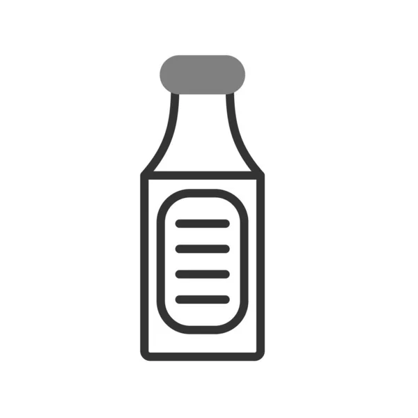 Εικονίδιο Μπουκάλι Γάλα Διανυσματική Απεικόνιση — Διανυσματικό Αρχείο