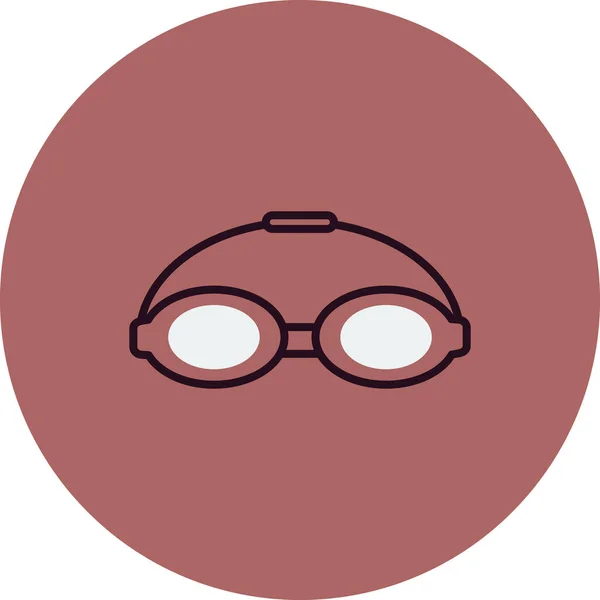 Okulary Pływania Ikona Web Prosta Ilustracja Gogle — Wektor stockowy