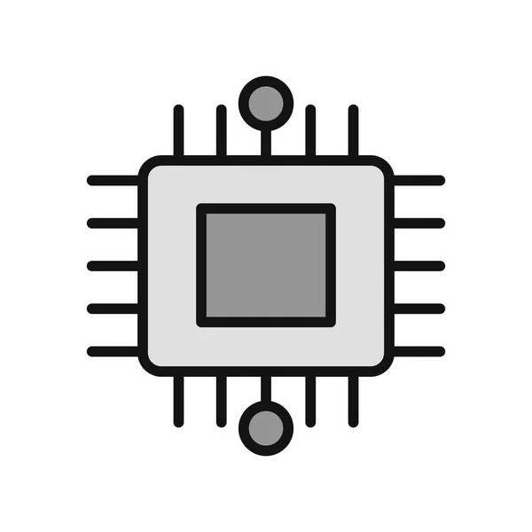 Icona Vettoriale Del Processore Design Moderno Semplice Chip Cpu — Vettoriale Stock