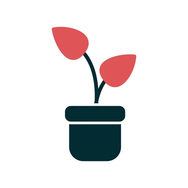 Plant Pot Icon Vector Illustration Design — Stock Vector