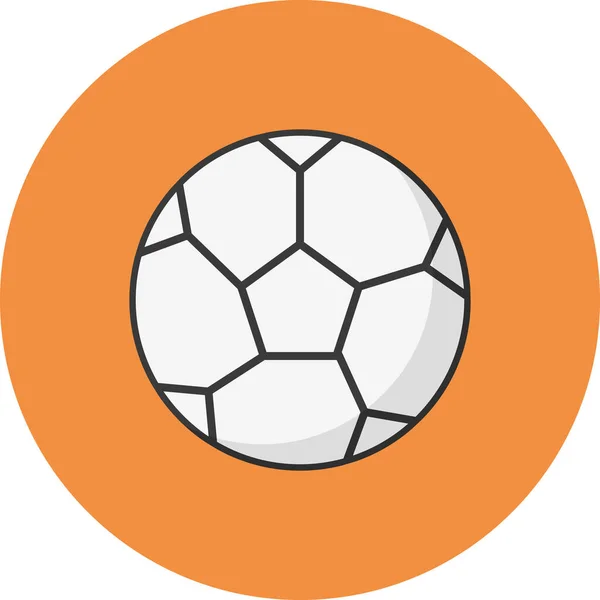 Icône Ballon Football Style Design Plat Illustration Vectorielle — Image vectorielle