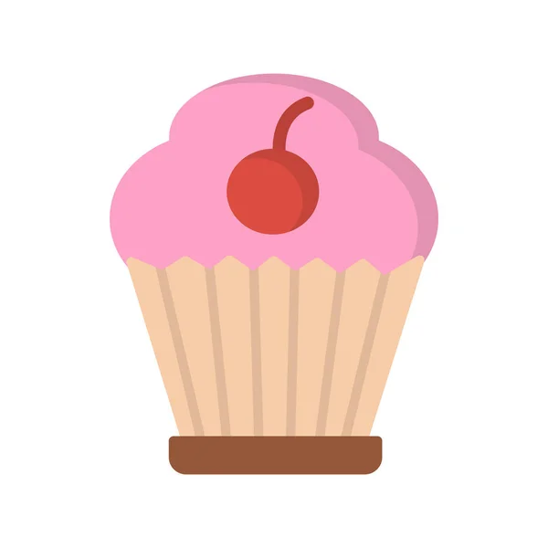 Cupcake Icono Vector Ilustración — Vector de stock