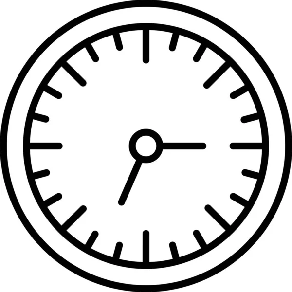 Horloge Murale Icône Web Illustration Simple — Image vectorielle