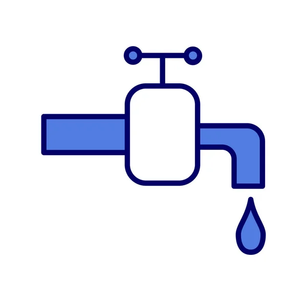 Icono Del Grifo Agua Vector Ilustración — Vector de stock